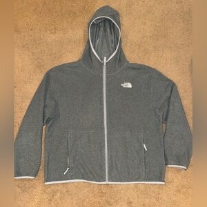 The North Face Grey Zip Up Jacket - Size: XL